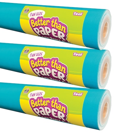 Teacher Created Resources Fun Size Better Than Paper Bulletin Board Roll, 18in. x 12ft., Teal, 3PK 77415